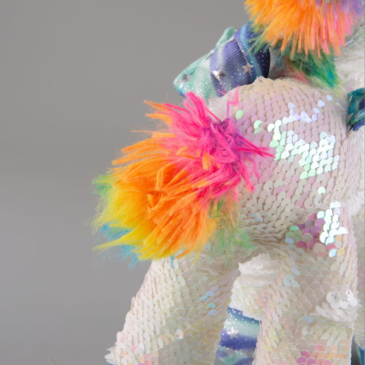 Мягкая игрушка Bulu-Xiong Plush Единорог  с пайетками белый 30см купить,NaN