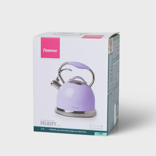 Чайник Fissman Felicity 2.6л фиолетовый