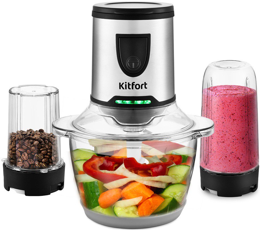 Измельчитель Kitfort КТ-3010 серебристый купить,NaN