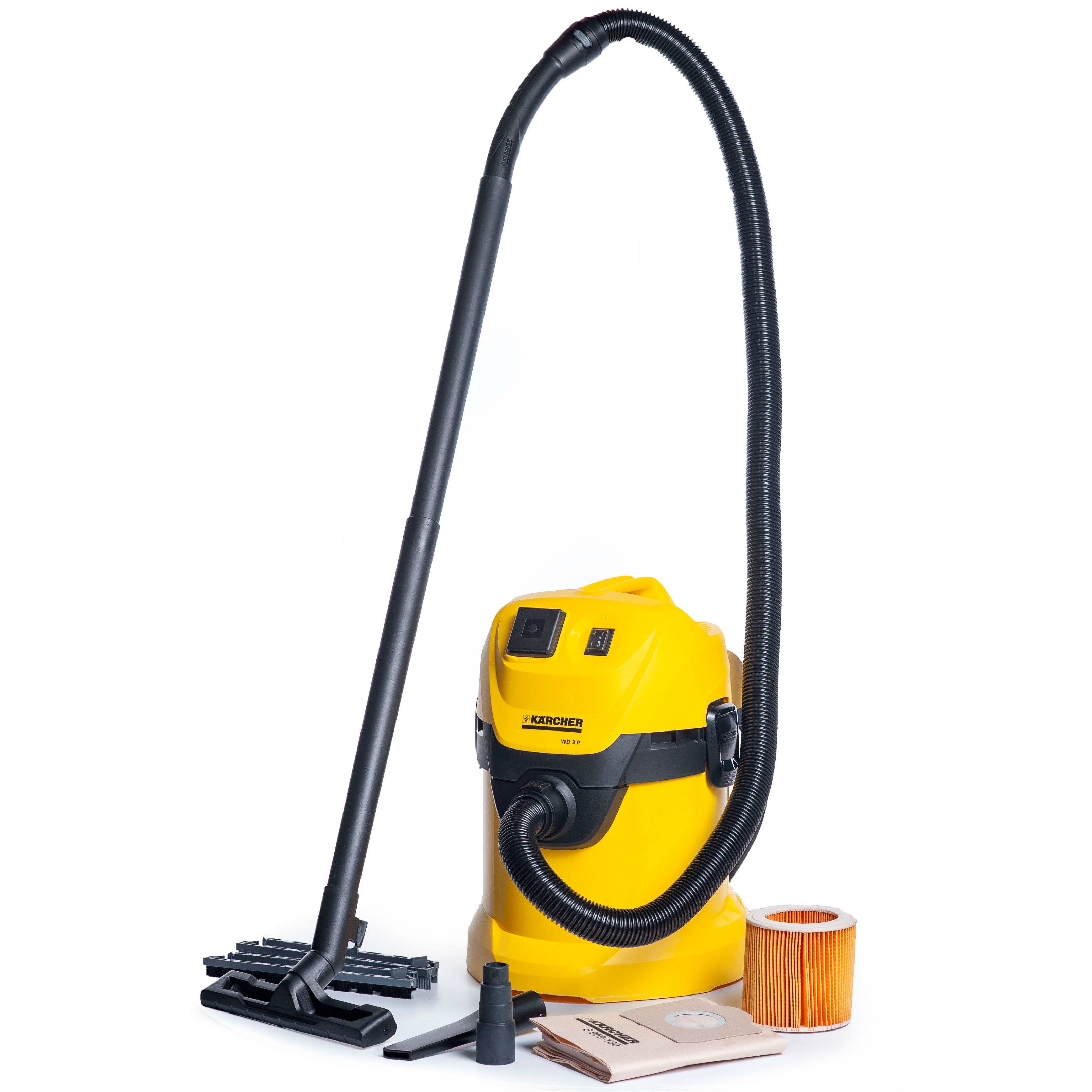 Пылесос Karcher WD 3 P 1.629-881.0 желтый купить,NaN
