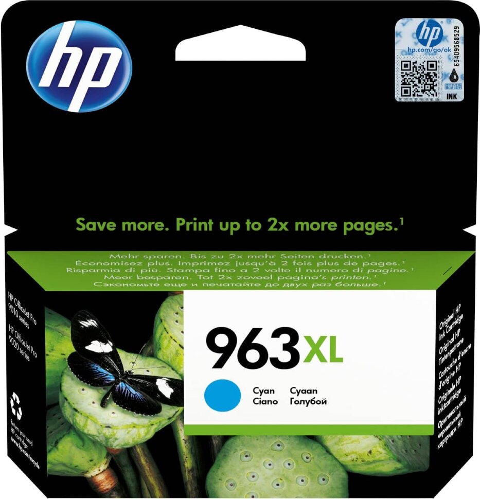 Картридж HP 963XL Cyan для OfficeJet Pro голубой