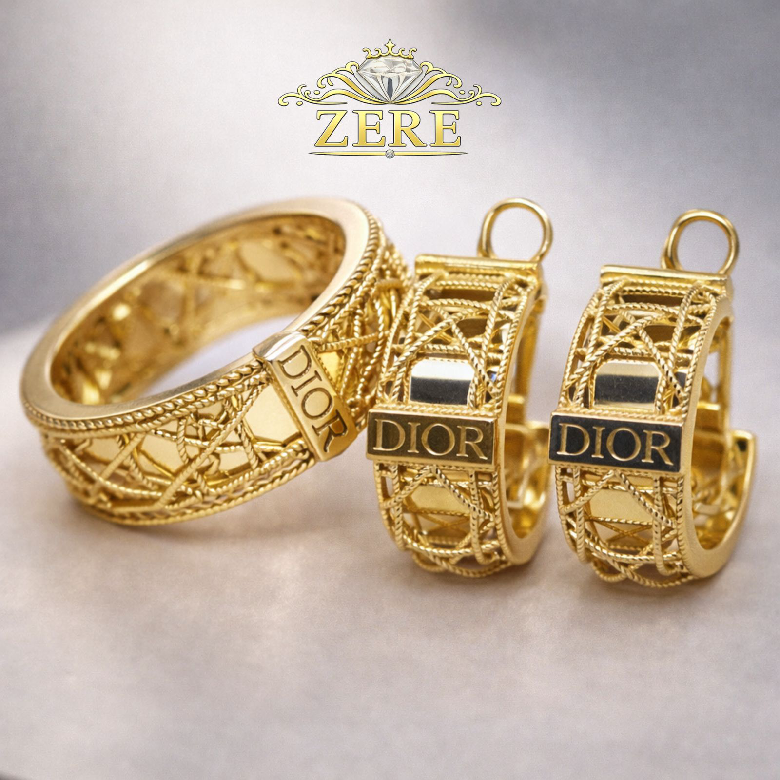 Комплект Zere ZR150314 золото 12.26гр 19р
