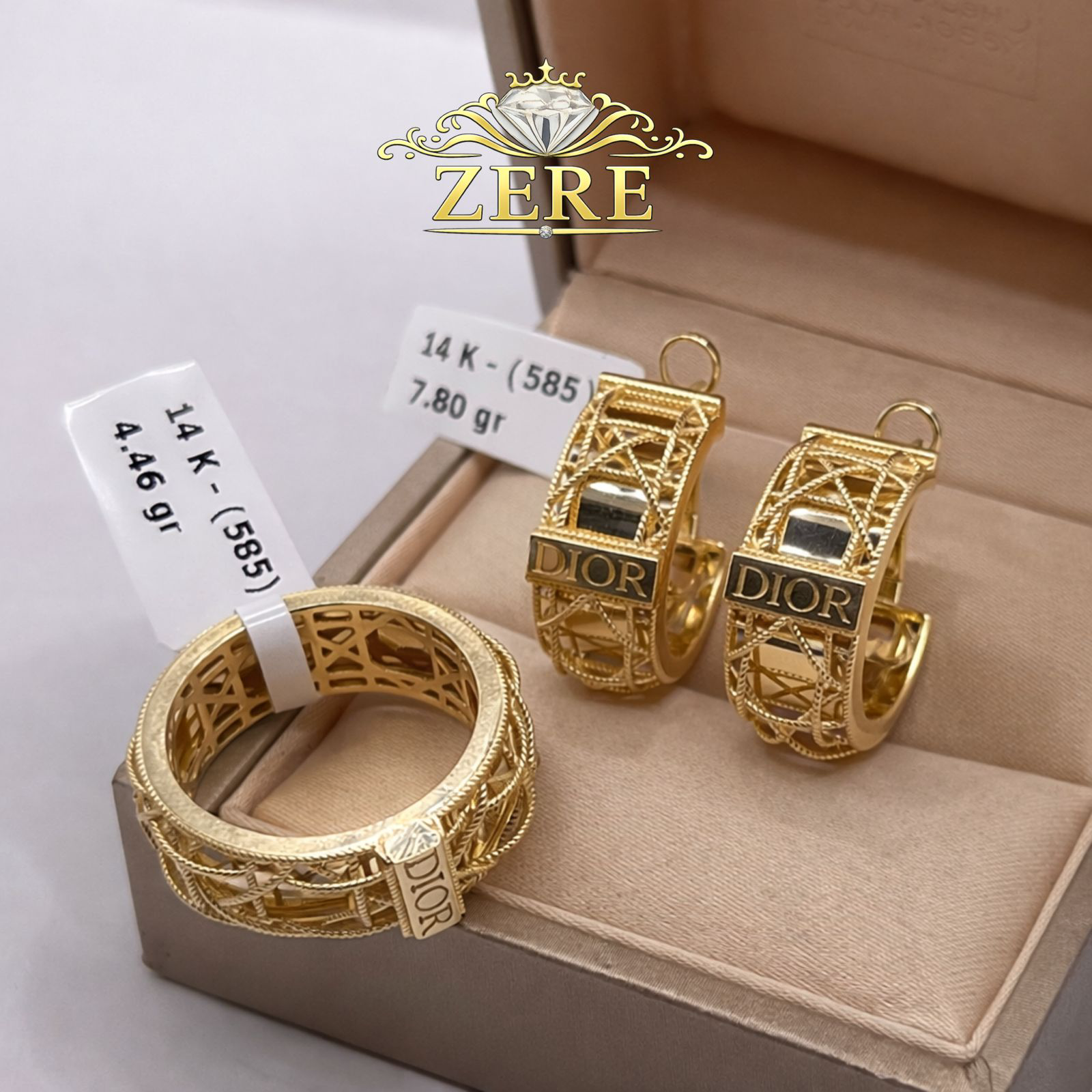 Комплект Zere ZR150314 золото 12.26гр 19р
