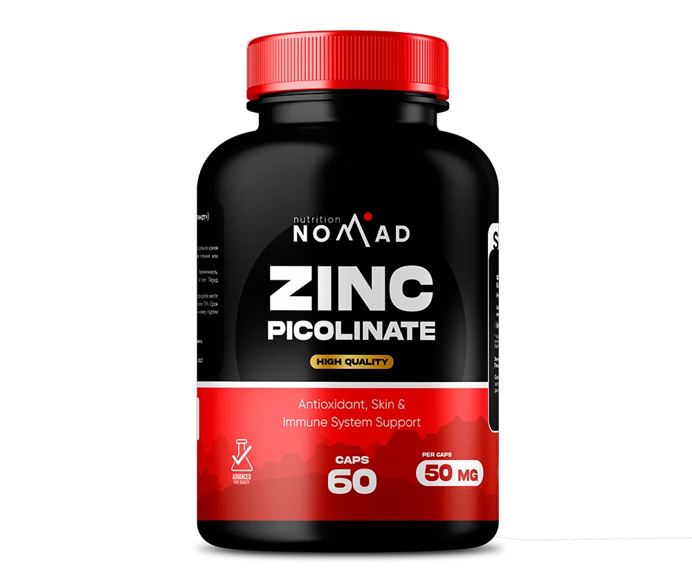 Цинк Nomad Nutrition Zinc Picolinate 50мг 60 капсул 
