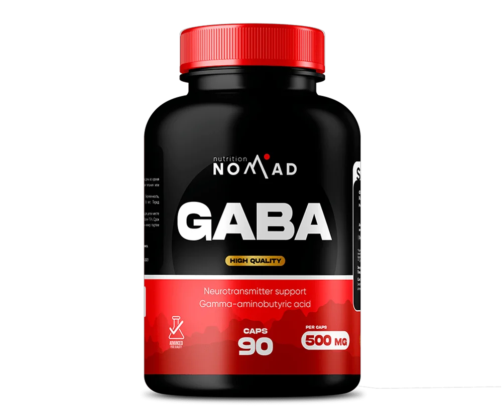Гамма-аминомасляная кислота Nomad Nutrition GABA 500мг 90 капсул