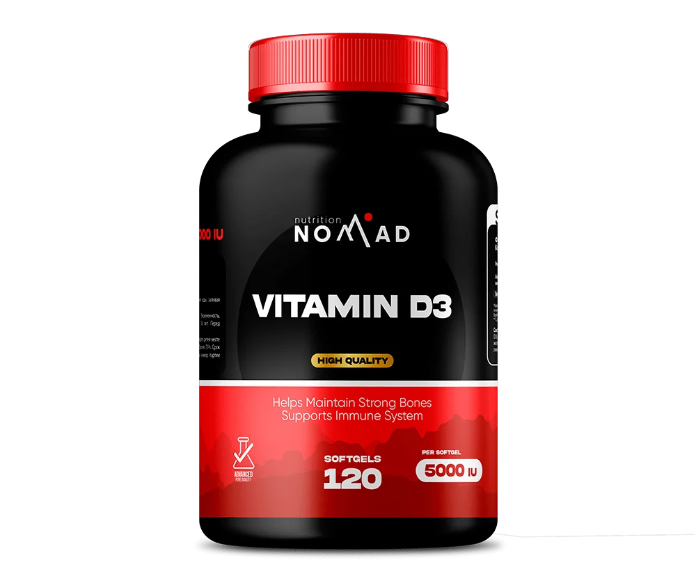 Витамин D3 Nomad Nutrition Vitamin D3 5000 120 капсул