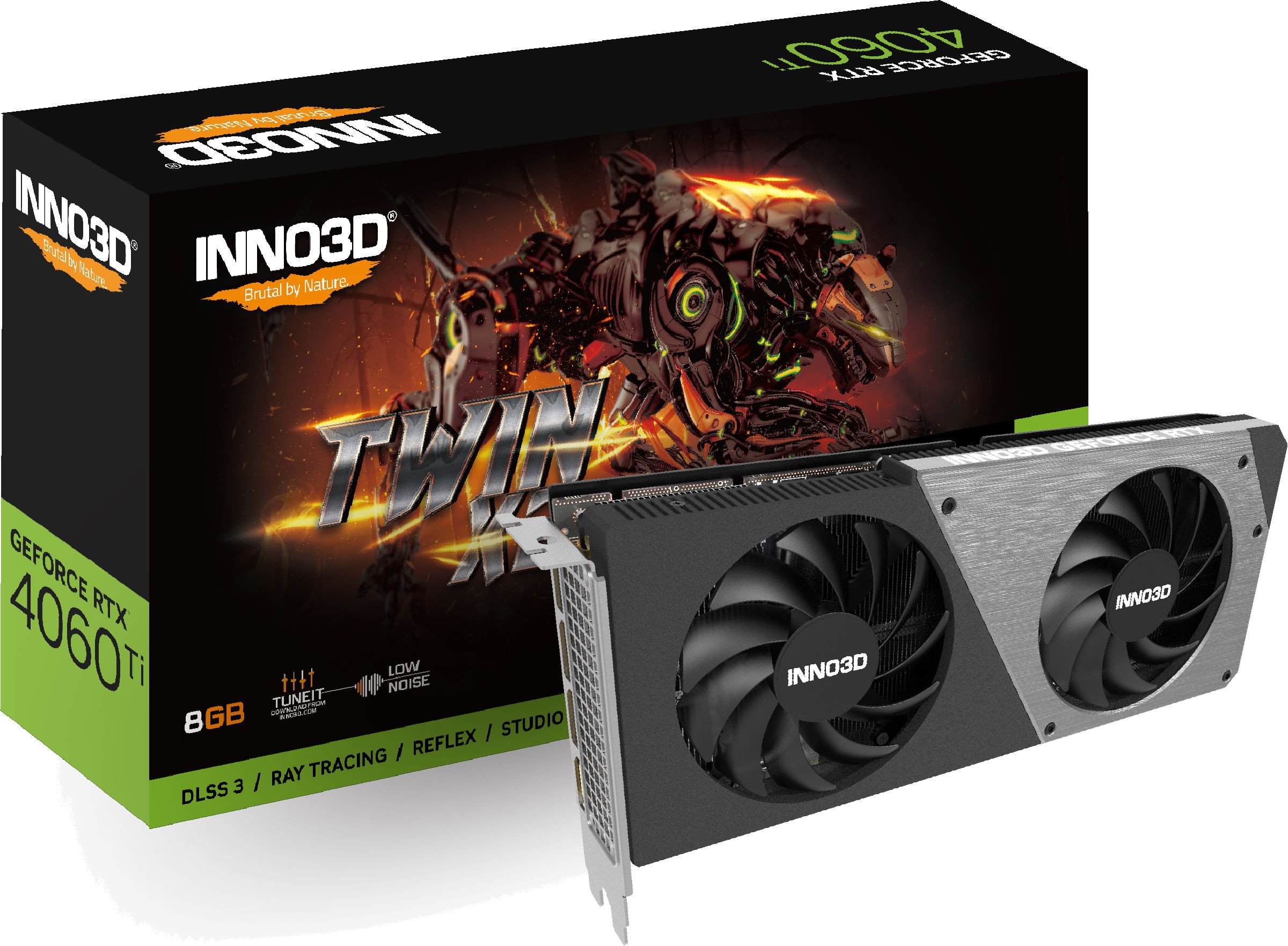 Видеокарта Inno3D GeForce RTX 4060 Ti N406T2-08D6X-171153N 8GB - ForteMarket Видеокарта Inno3D GeForce RTX 4060 Ti N406T2-08D6X-171153N 8GB купить,0