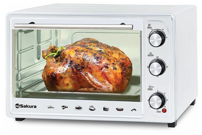 Мини-печь Sakura SA-7026W 48л белая купить,NaN