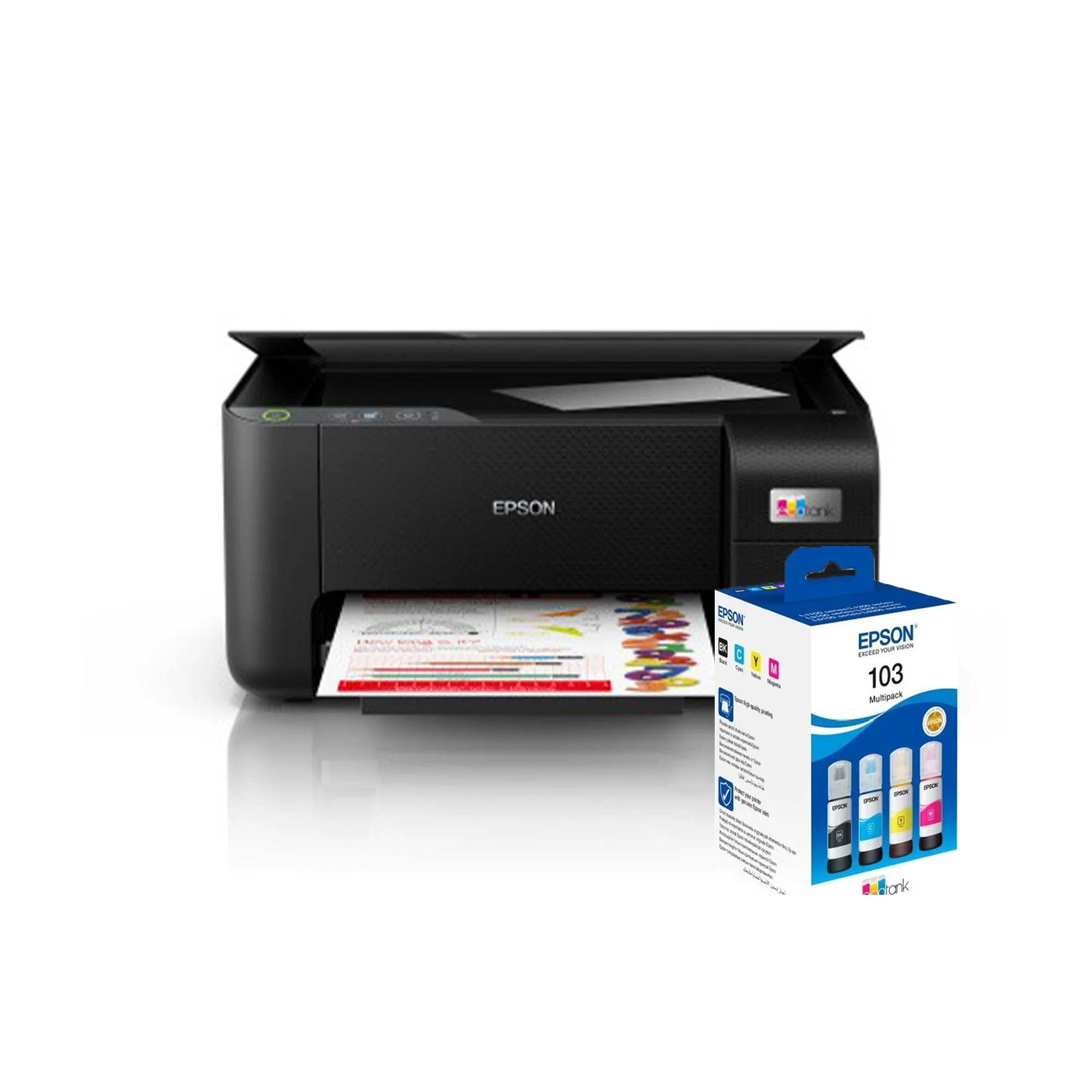 МФУ Epson L3200 C11CJ69401 + комплект чернил Epson 103