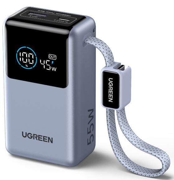 Внешний аккумулятор Ugreen PB727 75701B 55W 10000mAh Gray