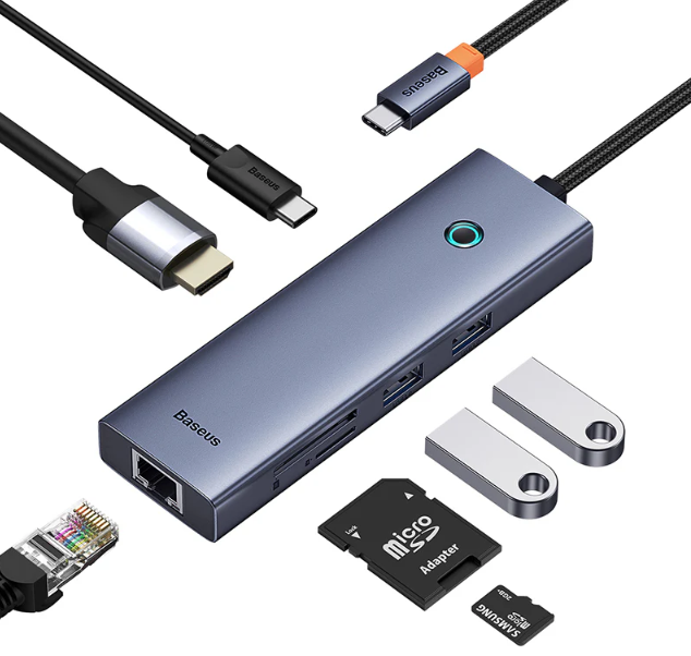 Док-станция Baseus UltraJoy 7-Port B00052803811-00 серый