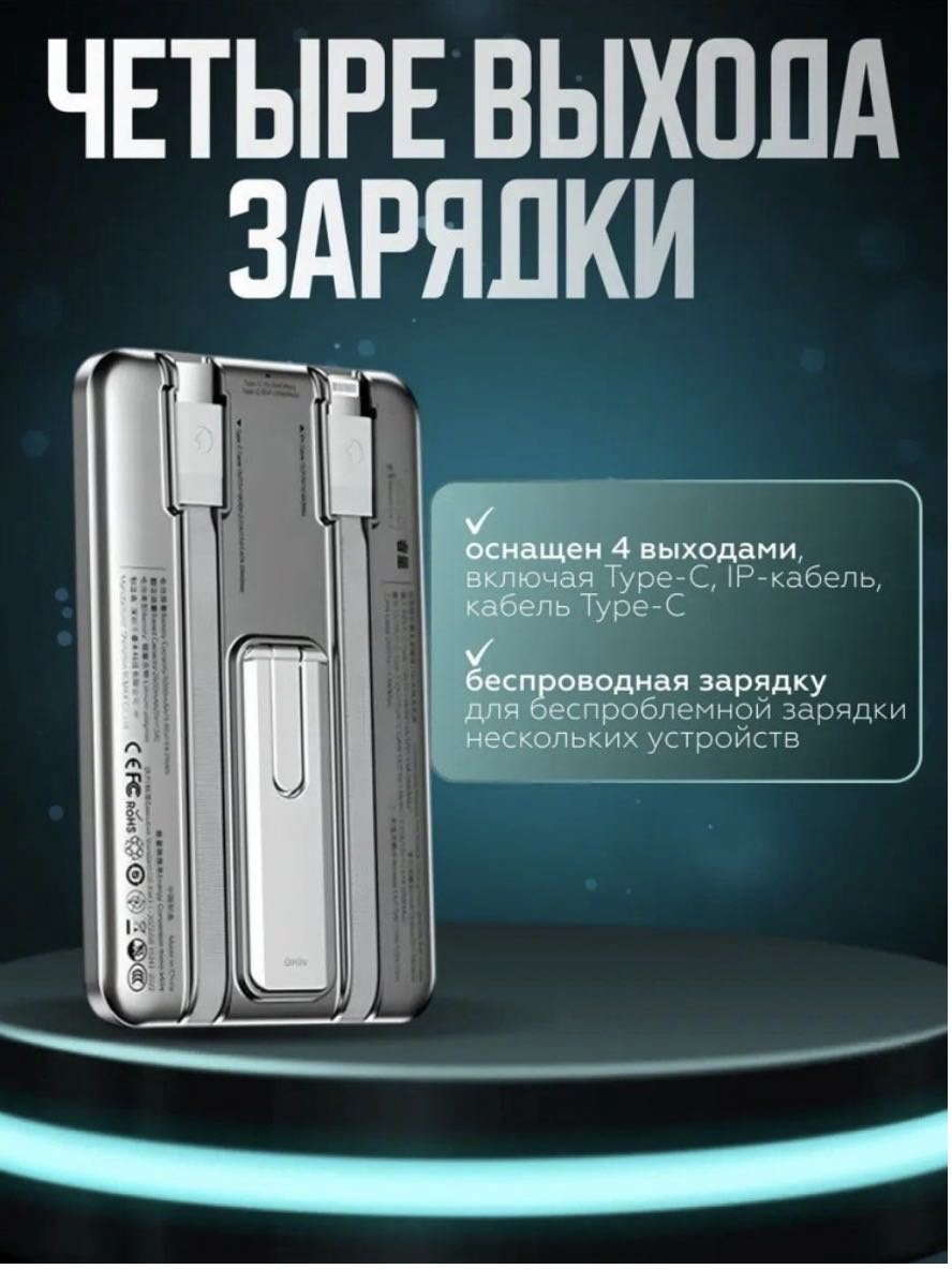 Внешний аккумулятор RETbox CX001 5000 мАч 20 Вт серый купить,NaN