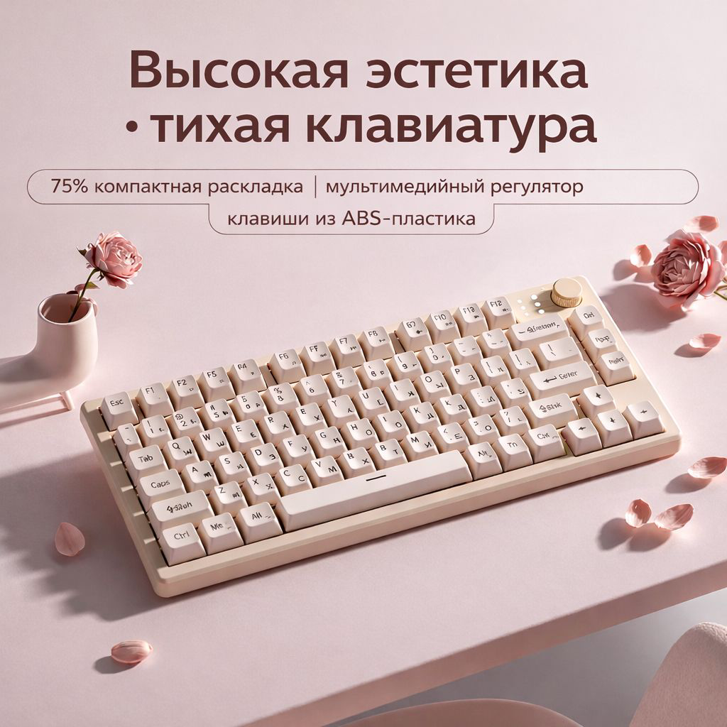 Клавиатура Yili KB75 Cream