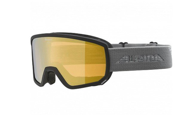 Маска горнолыжная Alpina Scarabeo HM black-grey HM gold zyl  купить,NaN