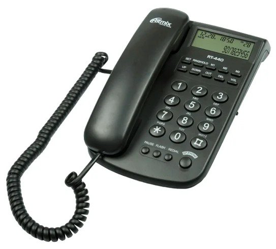 Стационарный телефон Ritmix RT-440 черный купить,NaN