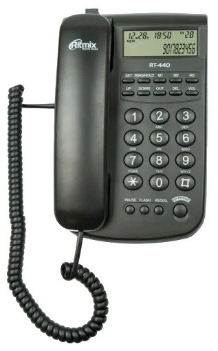 Стационарный телефон Ritmix RT-440 черный купить,NaN