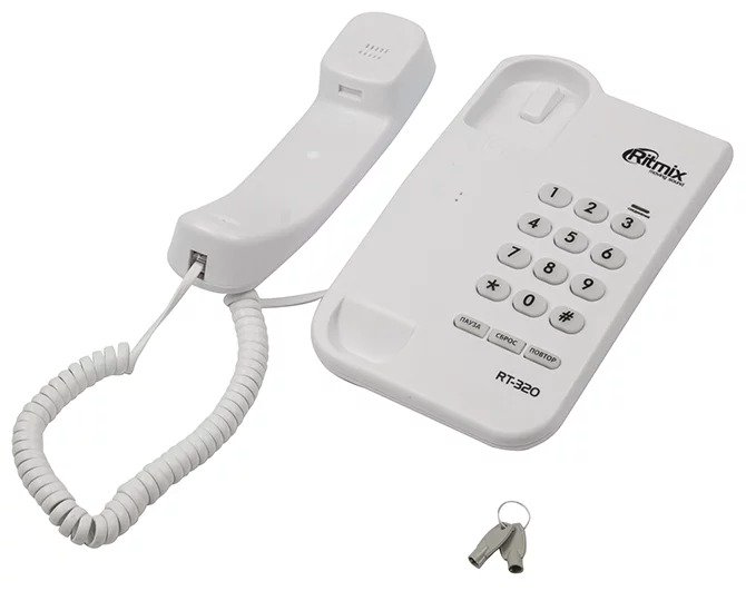 Телефон проводной Ritmix RT-320 белый купить,NaN