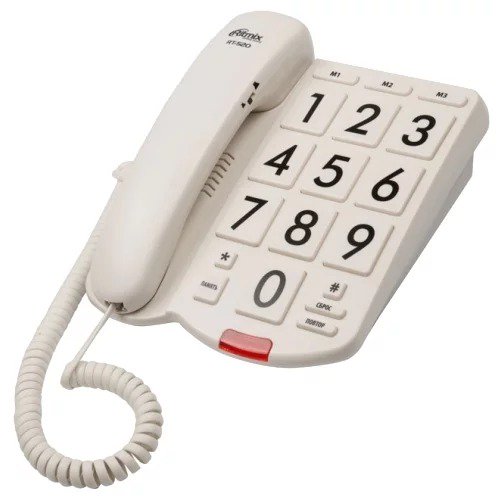 Стационарный телефон Ritmix RT-520 бежевый купить,NaN