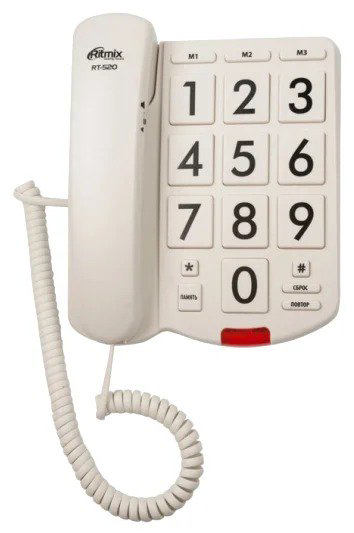 Стационарный телефон Ritmix RT-520 бежевый купить,NaN
