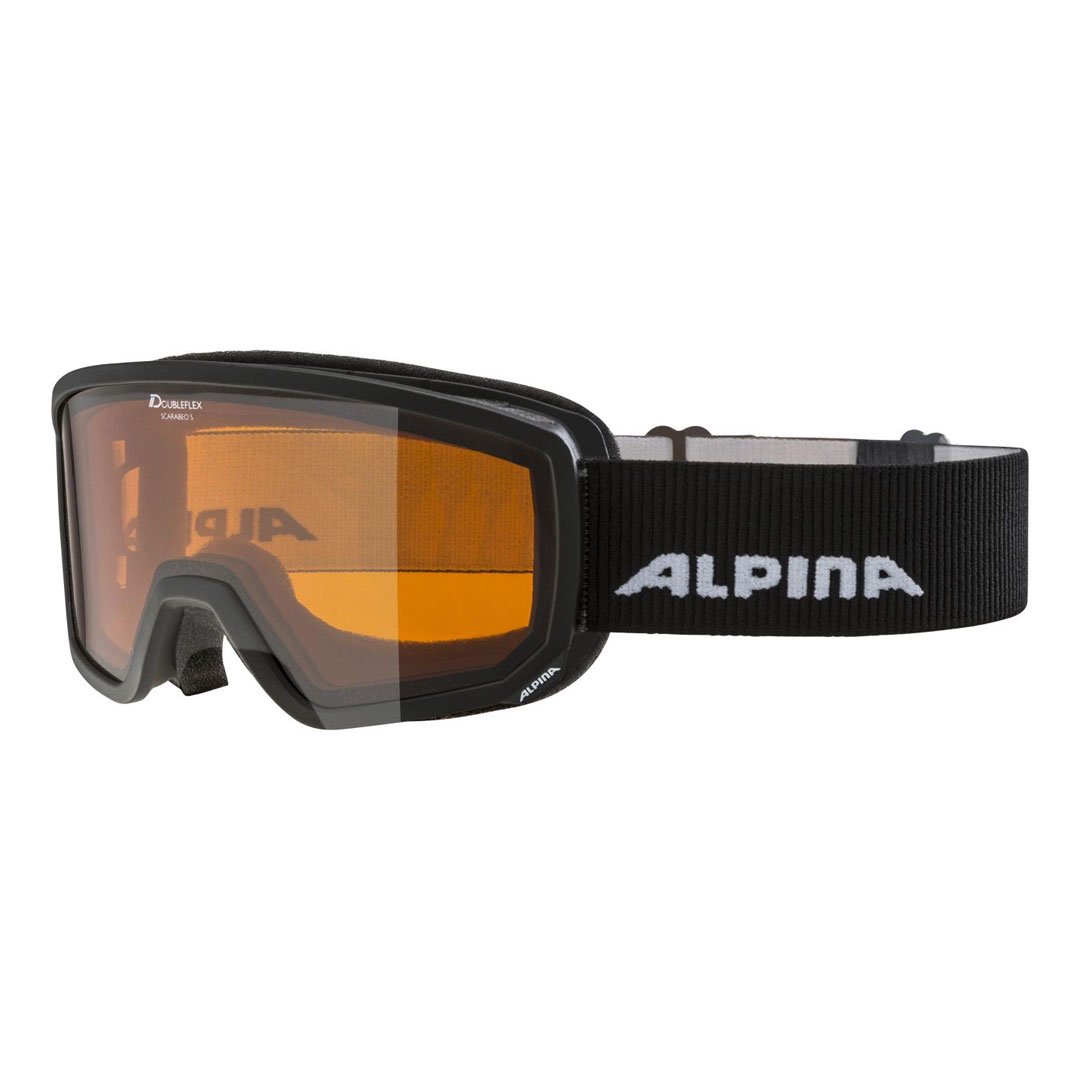 Маска горнолыжная Alpina Scarabeo S DH black  купить,NaN