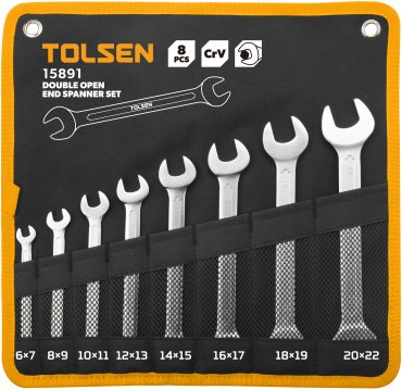 TOLSEN набор ключей рожковый 6-22 мм 15891, 8 шт