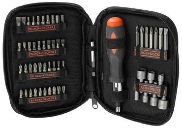 Набор инструментов и оснастки строительный 56 в 1 Black & Decker A7104-XJ