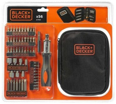 Набор инструментов и оснастки строительный 56 в 1 Black & Decker A7104-XJ