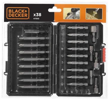 Набор инструментов строительный 38 в 1 Black & Decker A7202-XJ