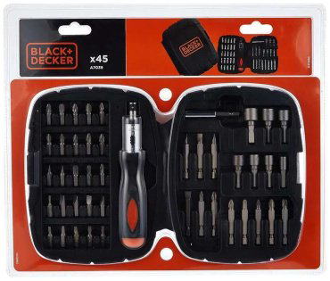 Набор инструментов и оснастки универсальный 45 в 1 Black & Decker A7039-XJ