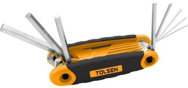 Шестигранный ключ TOLSEN складной 9 шт, 20098