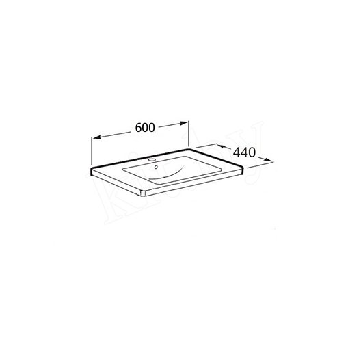 Умывальник Roca The Gap Unik 7327472000 60х44 белый - ForteMarket Умывальник Roca The Gap Unik 7327472000 60х44 белый купить,0