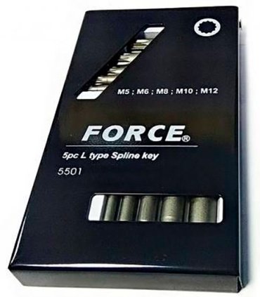 Шестигранный ключ Force Г-образный 5 шт, 5501