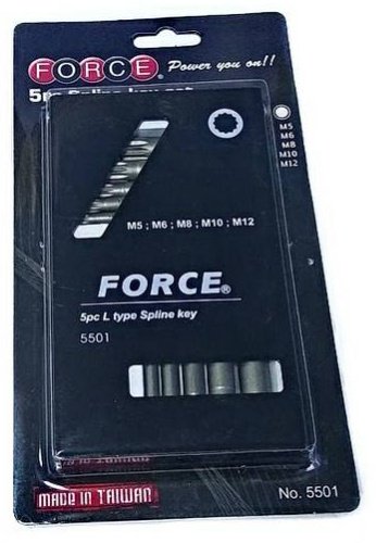 Шестигранный ключ Force Г-образный 5 шт, 5501