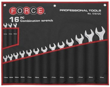 Force набор ключей комбинированный 10-32 мм 51612C, 16 шт