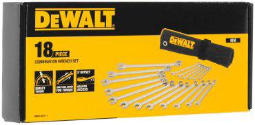 DeWALT набор ключей комбинированный 6-24 мм DWMT19237-1, 18 шт