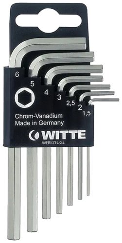 Шестигранный ключ WITTE Г-образный 7 шт, 450202000