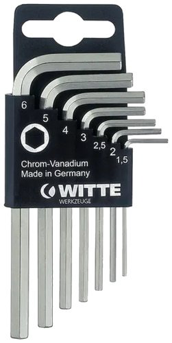 Шестигранный ключ WITTE Г-образный 7 шт, 450202000 купить,NaN