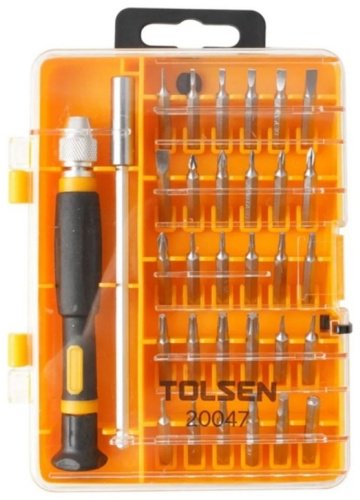 TOLSEN отвертка с насадками 20047, 32 предмета