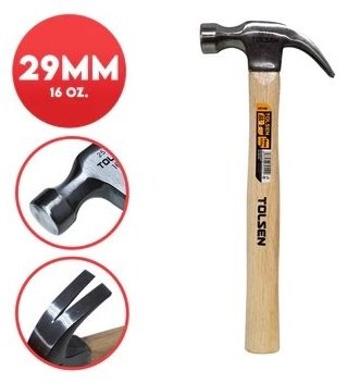 TOLSEN молоток 25150 0.45 кг купить,NaN