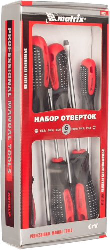 Matrix набор отверток с магнитным наконечником, эргономичная ручка Anti-Slip набор из 6