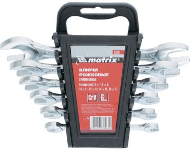 Matrix набор ключей рожковый 6-17 мм 15231, 6 шт
