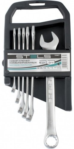 STELS набор ключей комбинированный 8-17 мм 15427, 6 шт