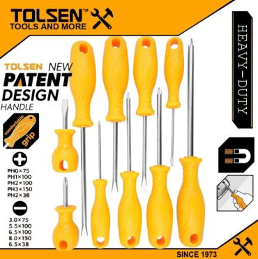 TOLSEN набор отверток 20740, 10 шт. купить,NaN