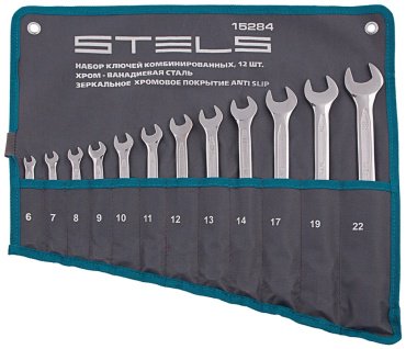 STELS набор ключей комбинированный 6-22 мм 15284, 12 шт