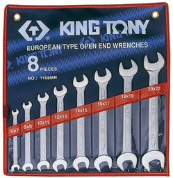 KING TONY набор ключей рожковый 6-22 мм 1108MR, 8 шт