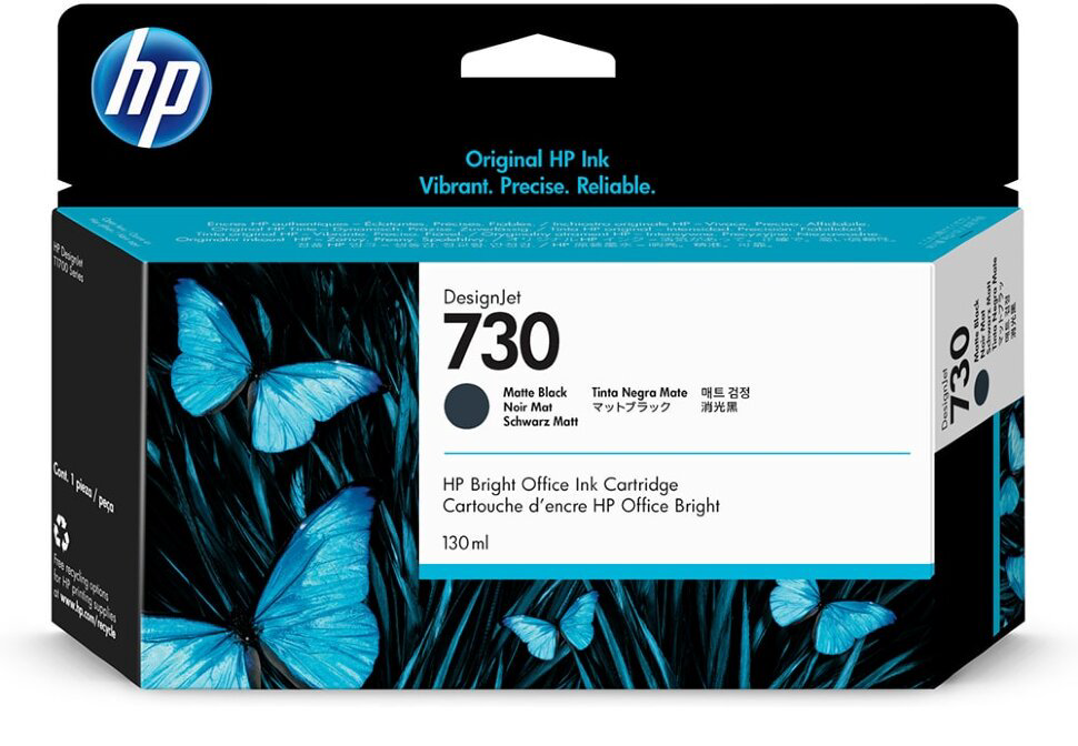 Картридж HP 730 P2V65A черный