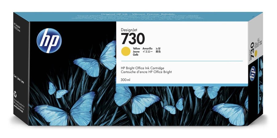 Картридж HP 730 P2V70A желтый