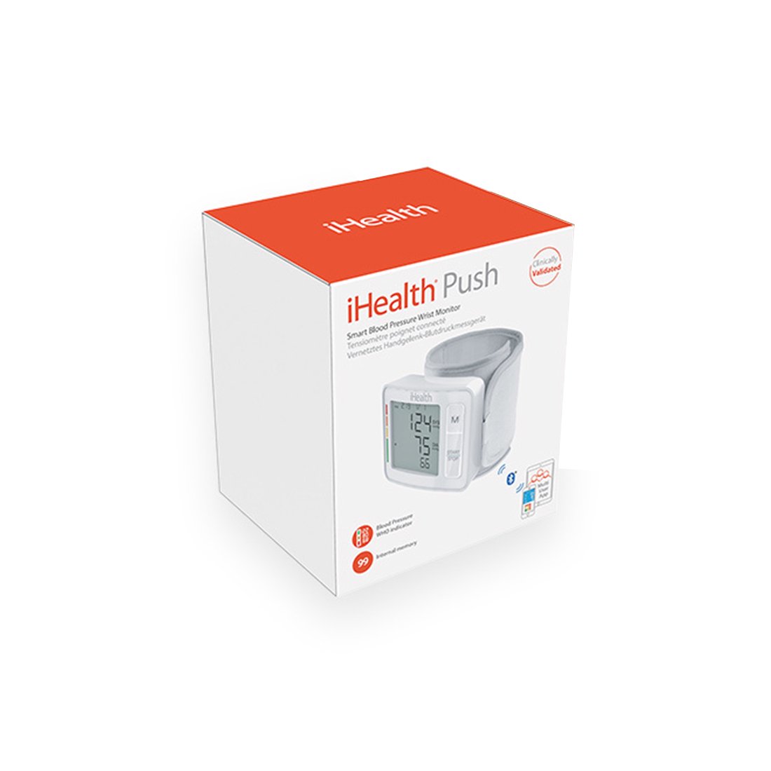 Тонометр iHealth PUSH Wrist Smart Blood Pressure Monitor Connectable белый - ForteMarket Тонометр iHealth PUSH Wrist Smart Blood Pressure Monitor Connectable белый купить,0