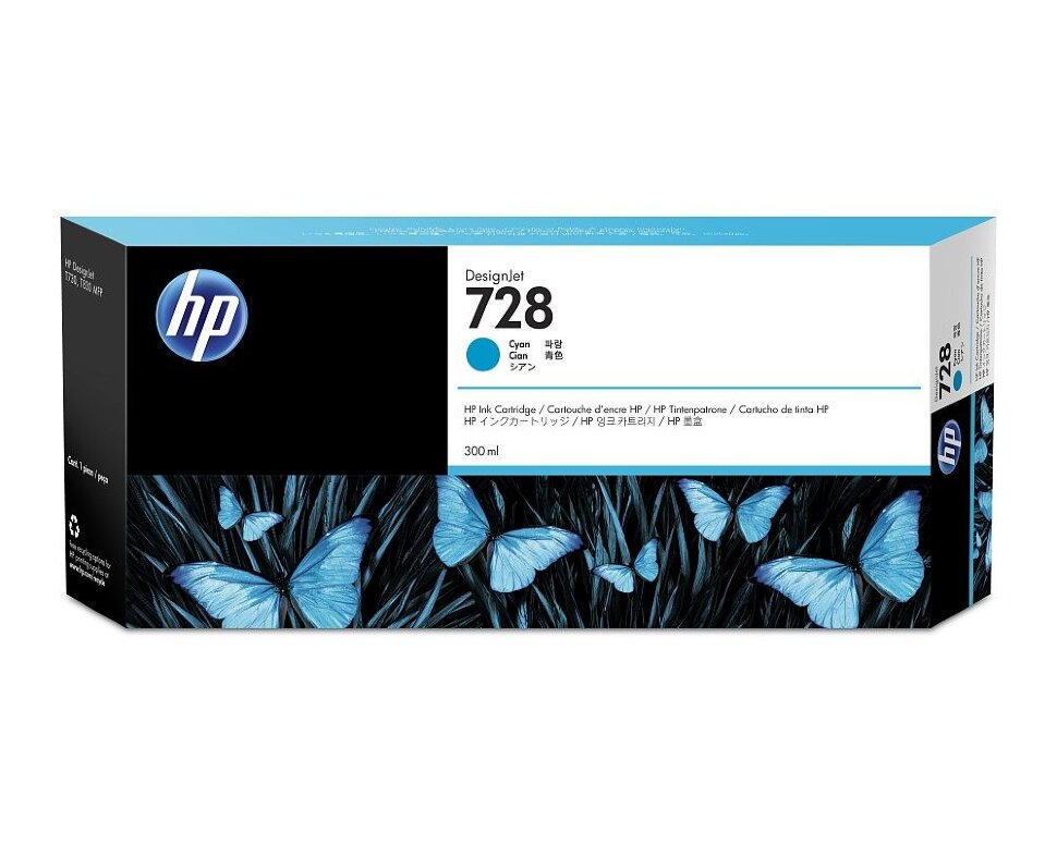 Картридж HP 728 DesignJet T730/T830 F9K17A голубой