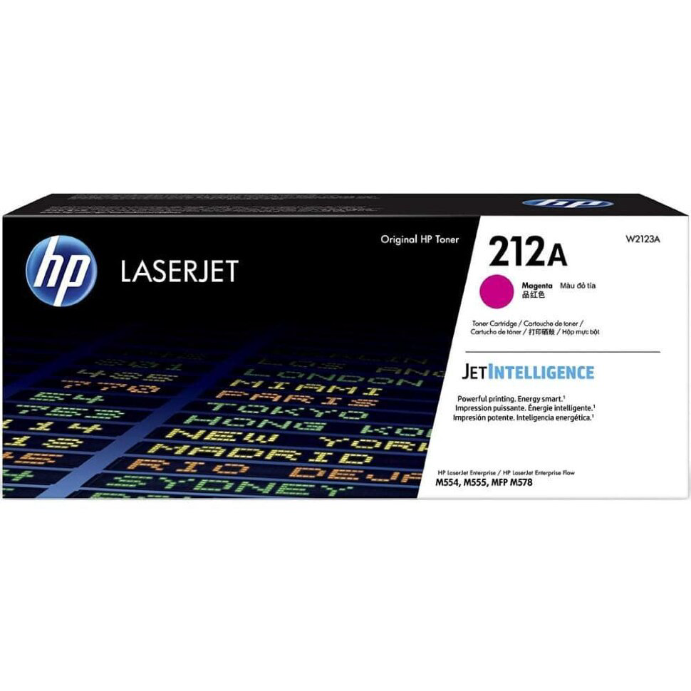 Картридж HP W2123A/212A Color LaserJet Enterprise M554dn/M555dn/M578c пурпурный